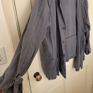 New with Tags. Susina Grey Light Jacket w/ Hood.